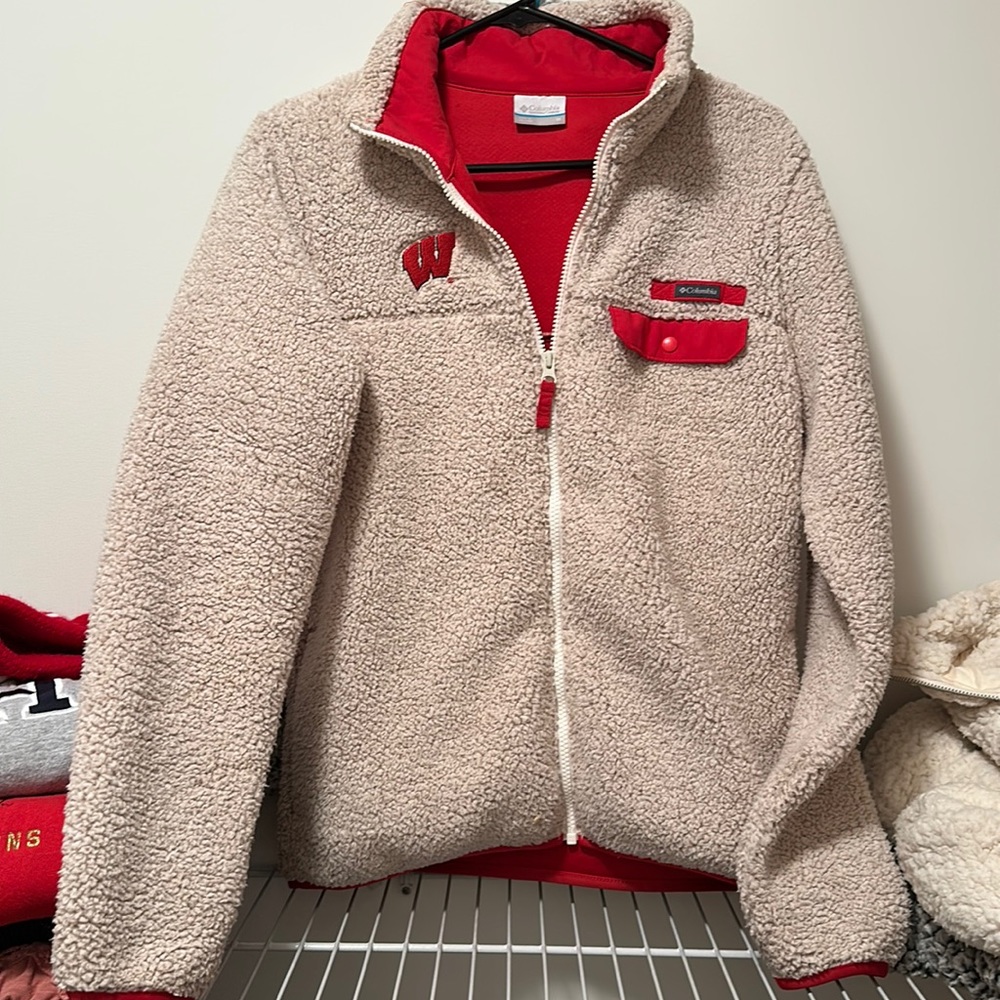 University of Wisconsin Madison Columbia Sherpa jacket
